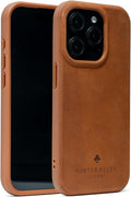 Premium Leather Case Compatible with iPhone 16 Pro - Slim Tan