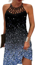 Summer Dresses for Women 2025 Casual Floral Halter Neck A-line