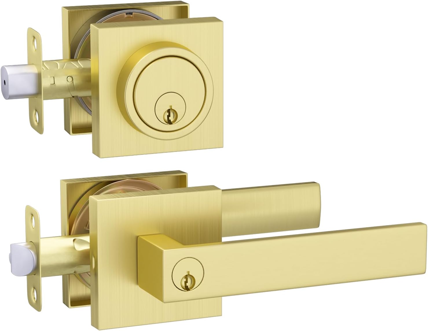 Haidms Gold Exterior Door Lock Set for Enhanced Security