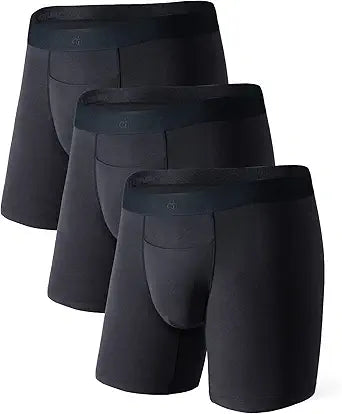 Cotton Mens Underwear Soft Breathable Moisture-Wicking Boxer Briefs