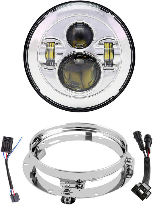 XPCTD 7 Inch LED Headlight Kit for Street Glide and Road King