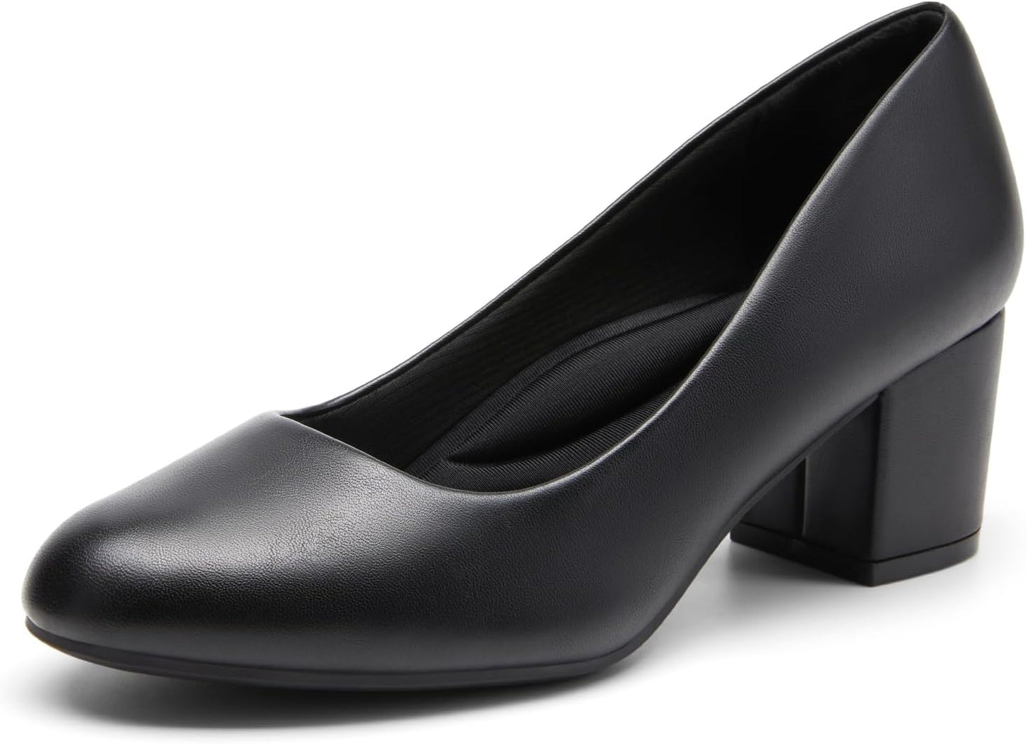 DREAM PAIRS Women's Pumps Low Chunky Block Heel Dress Shoes