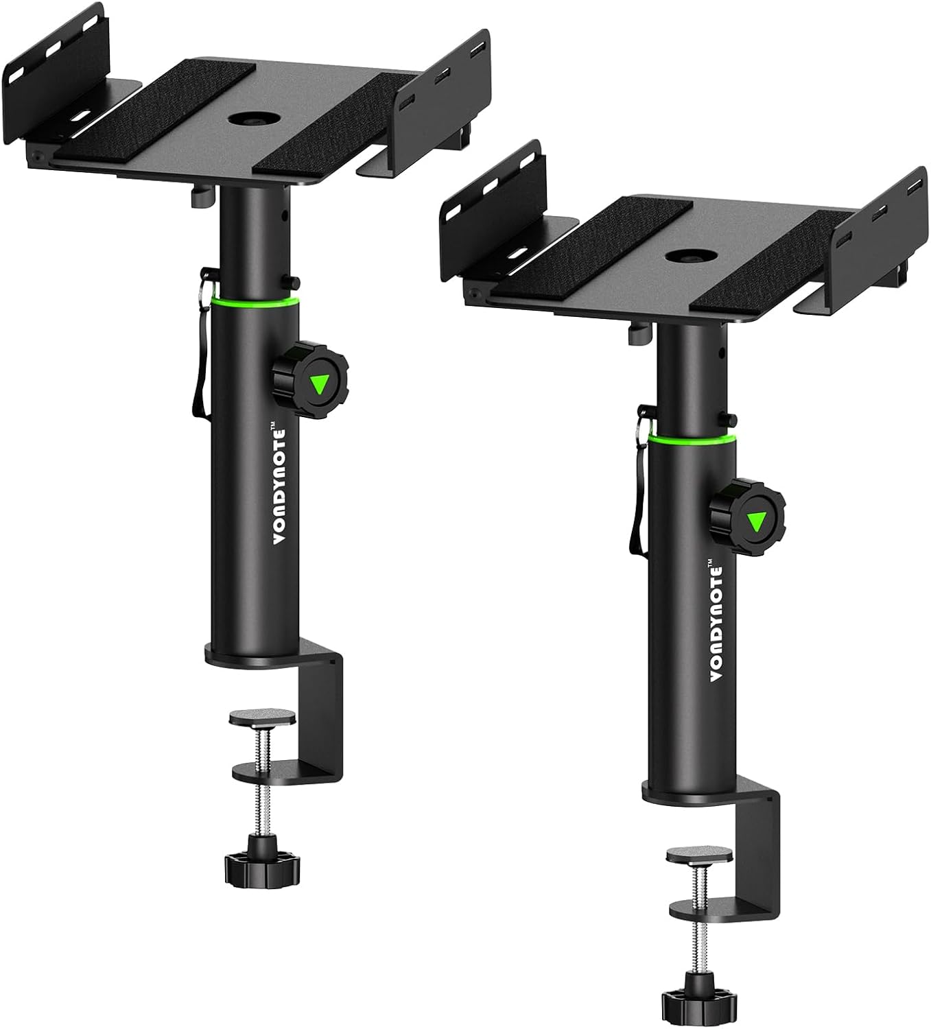 Dual Side Clamping Studio Monitor Stands for Desktop Use