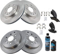 TRQ Brake Pad & Rotor Kit Front & Rear w/Chemicals - GMC Chevy Fit