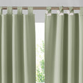 RYB HOME Adhesive Detachable Top Outdoor Curtains, Sage Green