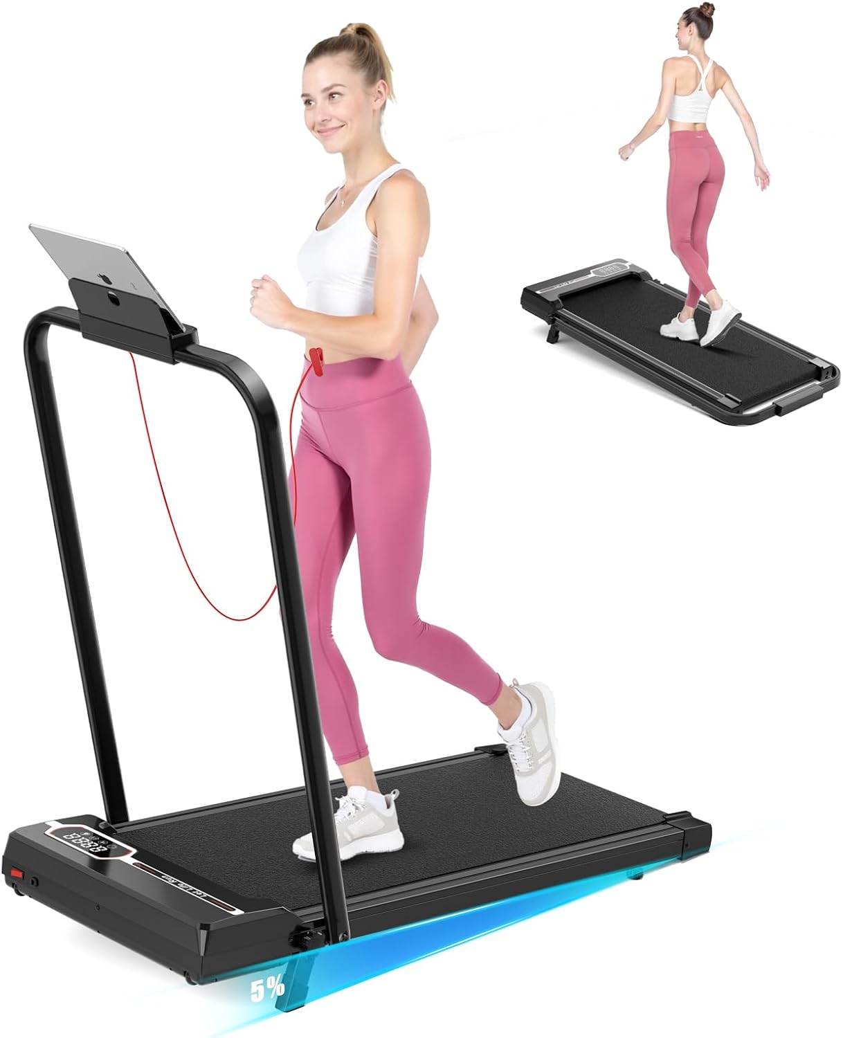 Walking Pad Treadmill for Home & Office - 300 LB Capacity