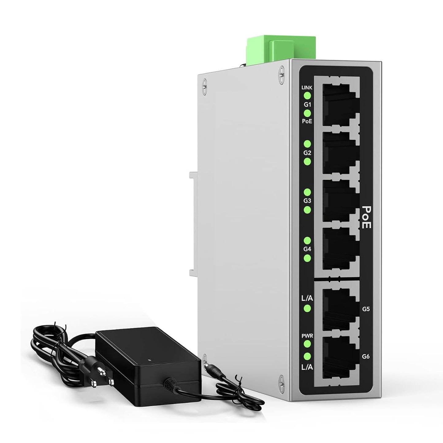 Industrial 4-Port Full Gigabit POE+ Switch for Reliable Networks