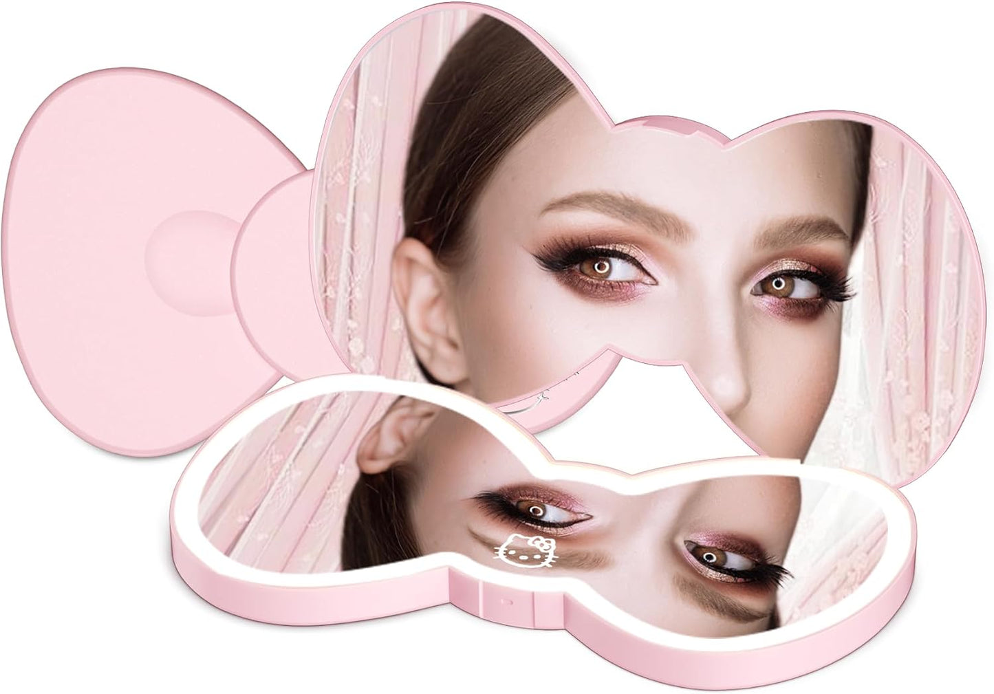 Hello Kitty Bow LED Compact Mirror for Travel Makeup Lovers
