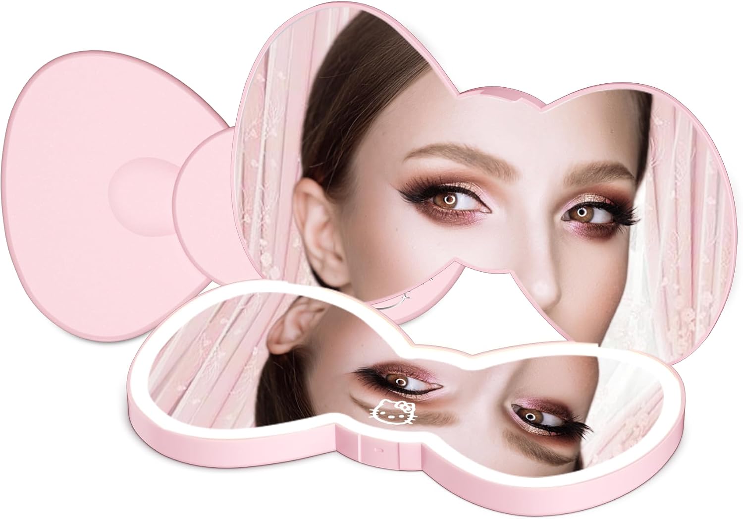 Hello Kitty Bow LED Compact Mirror for Travel Makeup Lovers