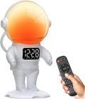 Astronaut Sunrise Alarm Clock for Kids White Noise - Dual Alarm Wake