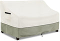 Patio 3-Seater Sofa Cover 76W x 33H - Beige Gray-Green Waterproof
