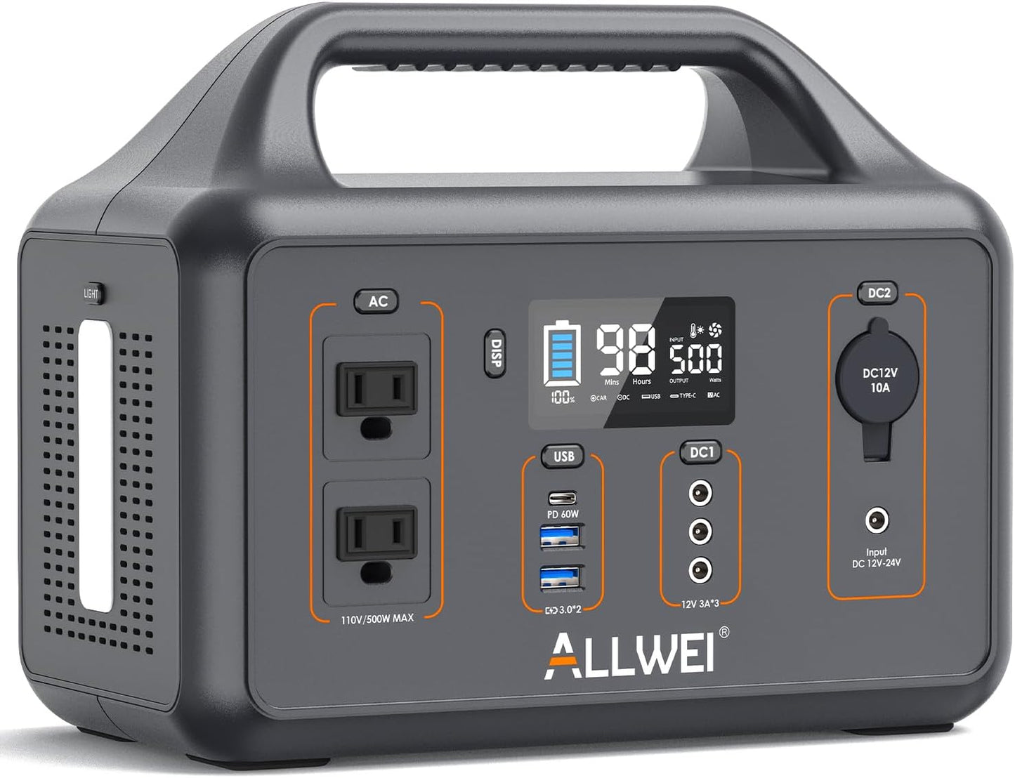 ALLWEI Portable 500W Solar Generator: Reliable Power Anywhere