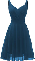 Women's Chiffon Summer Cocktail Dress V-Neck - Adjustable Fit