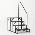 4 Step RV Steps with Handrail - Stable Heavy Duty Camper Steps