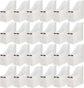 24 Pack White Cardboard Magazine File Holder for Desk - Space-Saving