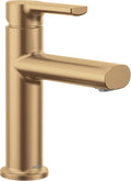 Moen Meena Bronzed Gold Single Handle Bathroom Sink Faucet - Modern