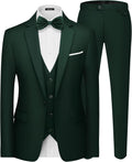 Men's 3 Pieces Slim Fit One Button Suit Set - Elegant Party Wear