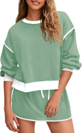 Fisoew Womens 2 Piece Sweatshirt and Skort Set - Cozy Activewear