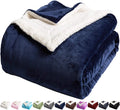 Sherpa Fleece Bed Blanket Queen Size - Super Soft Reversible Throw