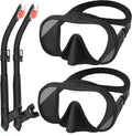 Dry Snorkel Set Full Silicone Seal Scuba Mask - Wide View