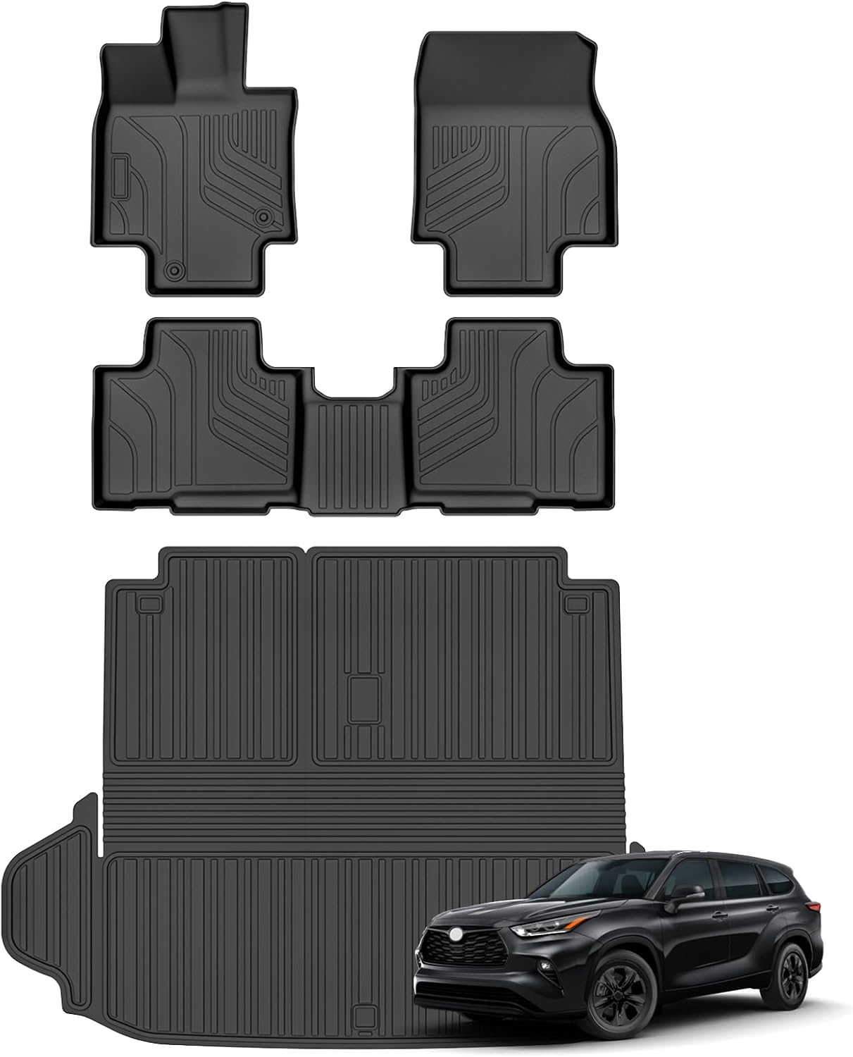 Custom Floor Mats for Toyota Highlander 2020-2026 7-Seater