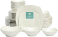Brentwood 40-Piece Porcelain Dinnerware Set for 8 - Timeless White