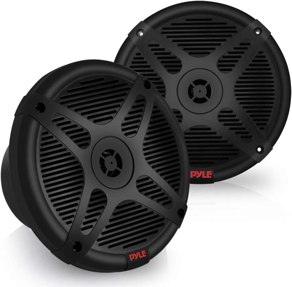 Pyle 6.5 Marine Speakers - Wireless RF Streaming | 600W, Waterproof Pair