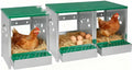 Chicken Nesting Box 3 Compartments - Wall Mount Metal Nest Box