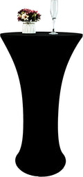Stretch Black Spandex Table Cloth - Perfect for Banquets & Parties!