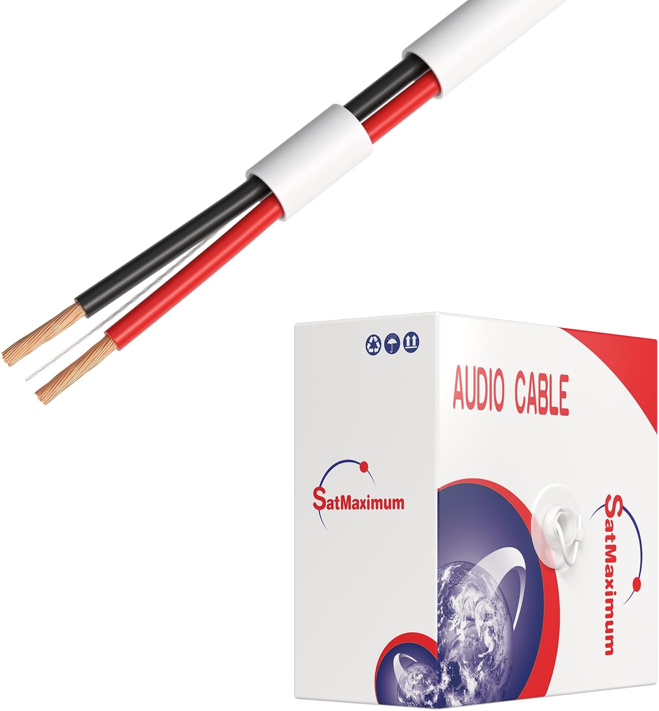 500FT 16/2 Speaker Wire for In-Wall Installation - CCA Rated