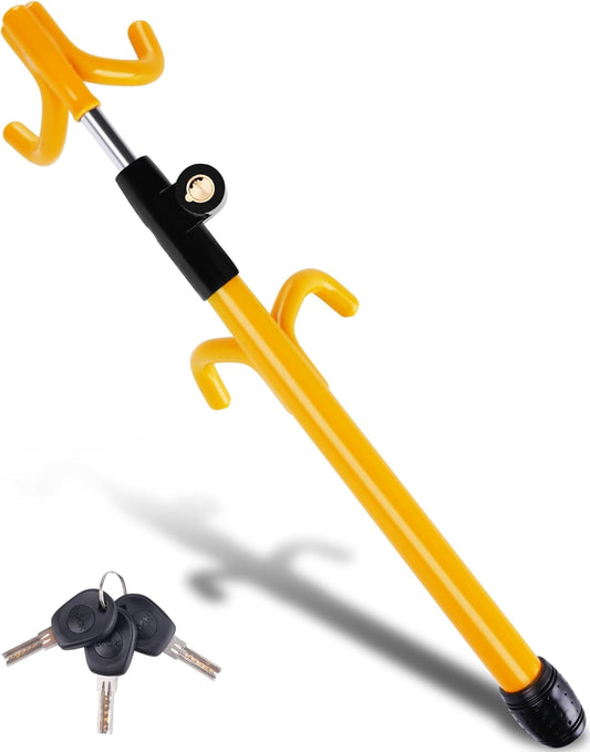 Tevlaphee Car Steering Wheel Lock - Adjustable Anti Theft Device