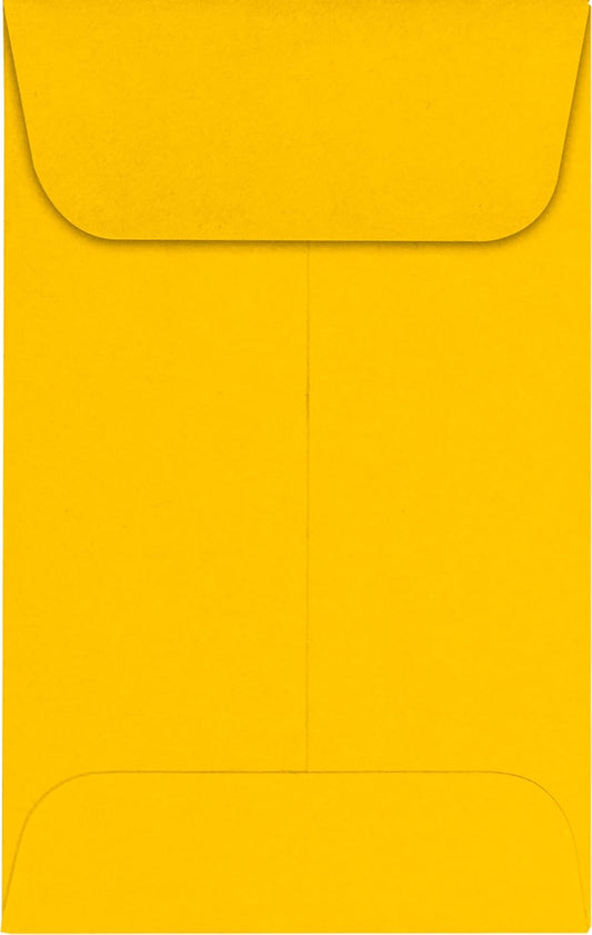 LUXPaper Coin Envelopes in Sunflower Yellow for Versatile Use