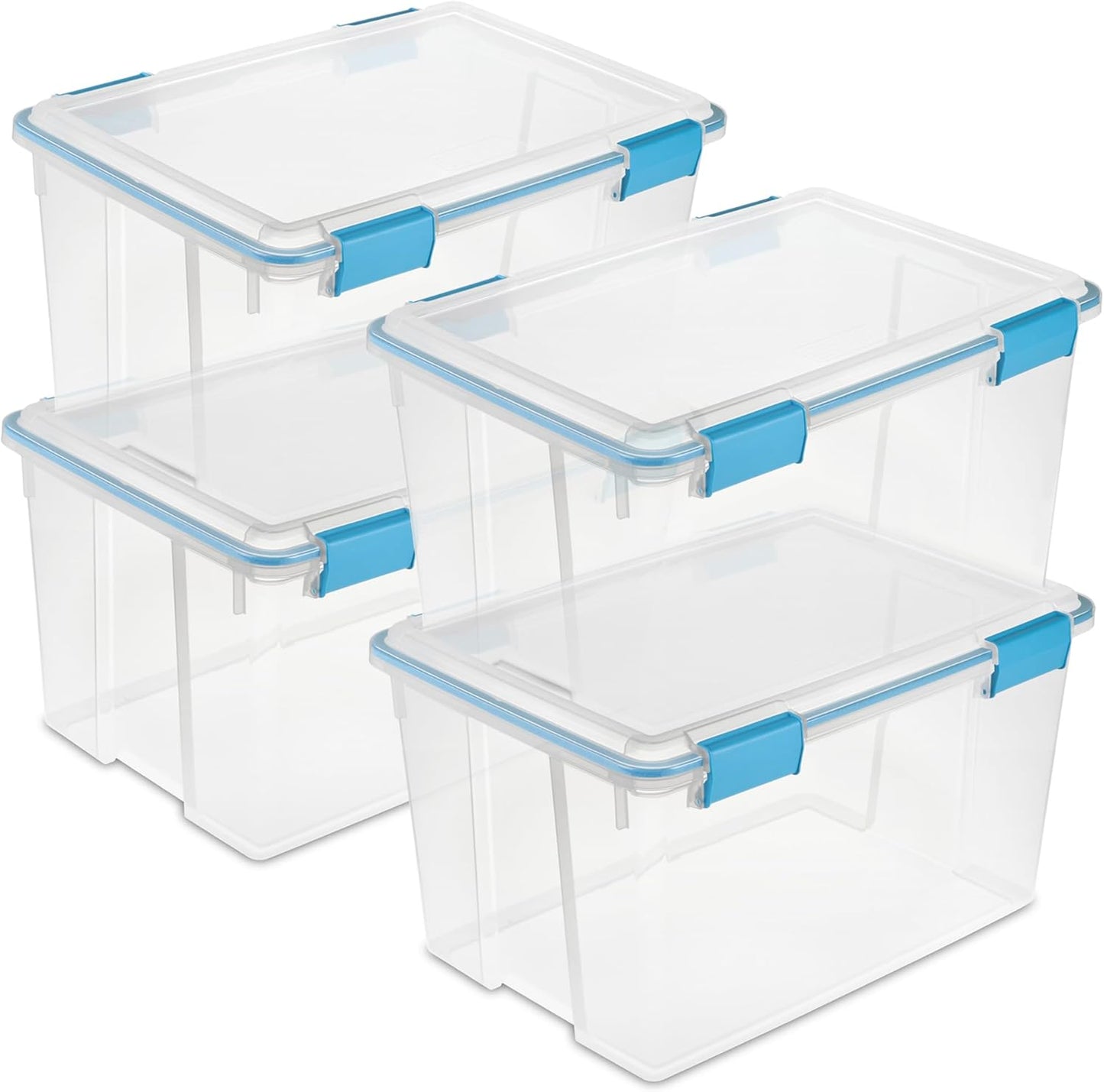 Sterilite Gasket Box 4-Pack - Weather-Resistant Storage Bins