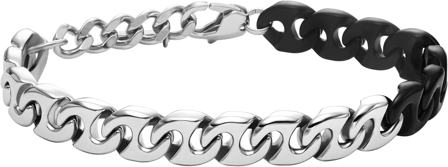 Diesel Stainless Steel Bracelet for Men - Two-Tone Style