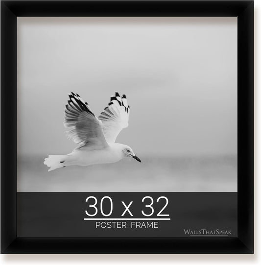30x32 Black Picture Frame for Puzzles Posters Photos Artwork
