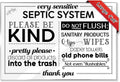 Sensitive Septic System Sign - Flush Only Toilet Paper 5-Pack 4x6