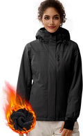 Women's Waterproof Ski Snow Jacket - Warm Fleece Lined Winter Coat
