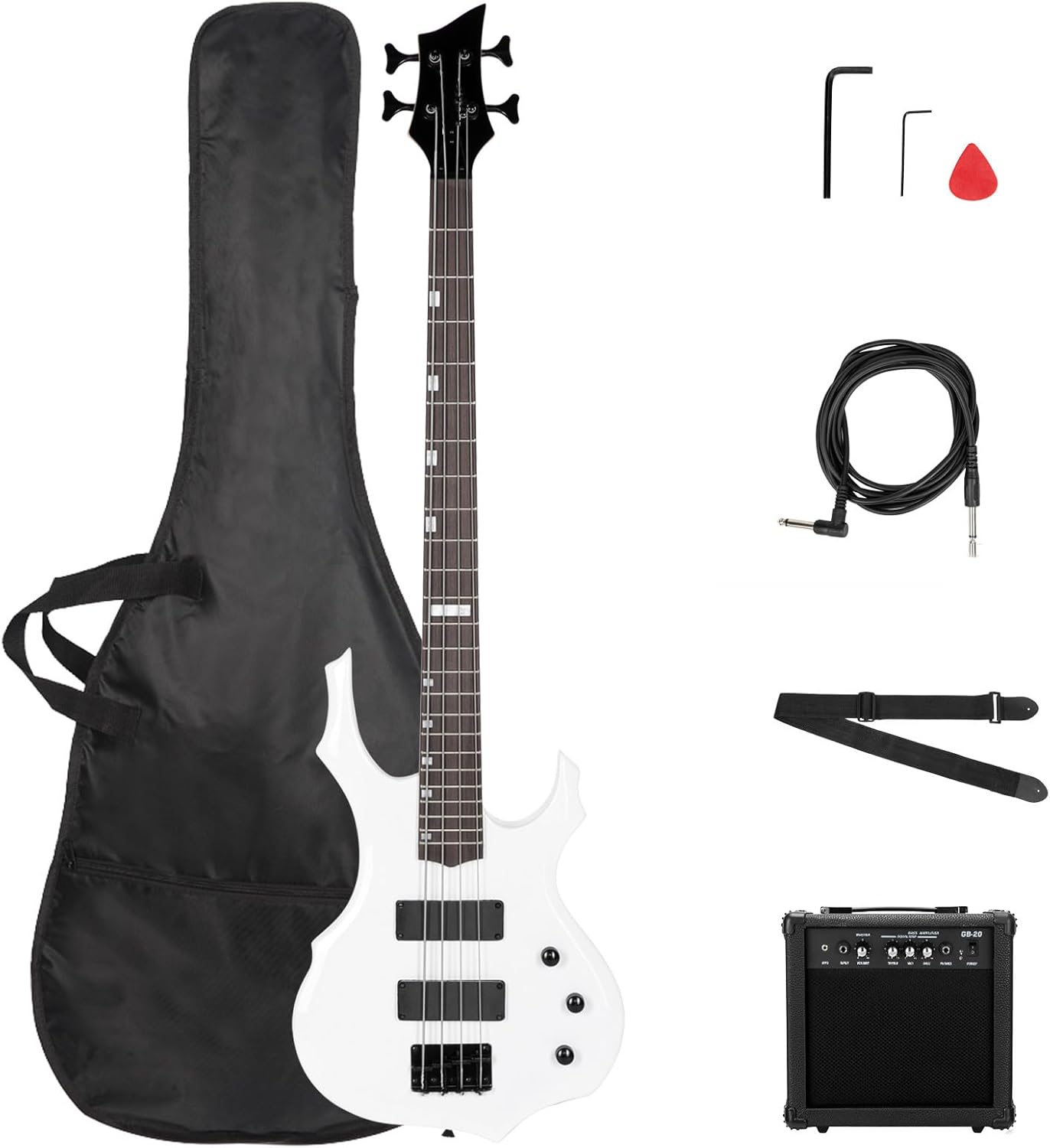 Ktaxon Electric Bass Guitar Set with Amplifier and Accessories