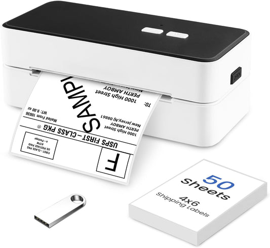 High Speed Thermal Shipping Label Printer - USB Compatible