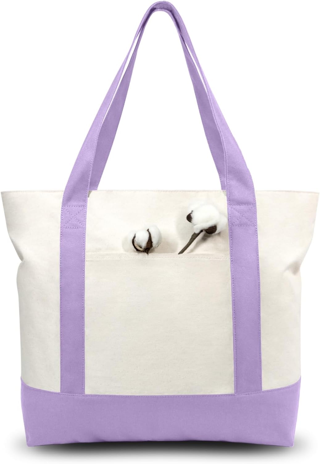 TOPDesign 3-Pack Canvas Tote Bags for Grocery and Daily Use