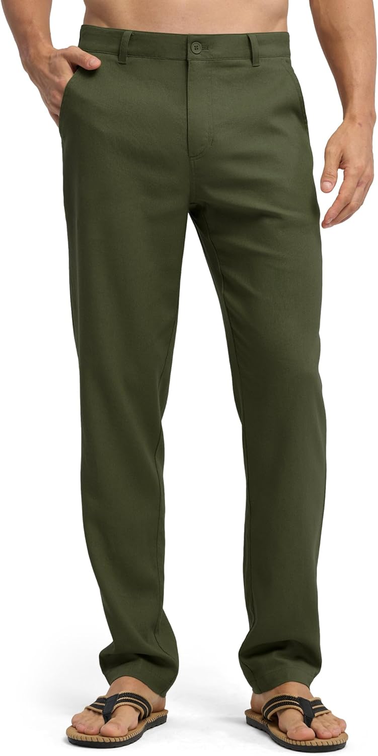Willit Men's Linen Pants for Casual Summer Comfort and Style