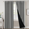 Blackout Curtains 100% Blackout Dove Grey Panels - Full Room Darkening