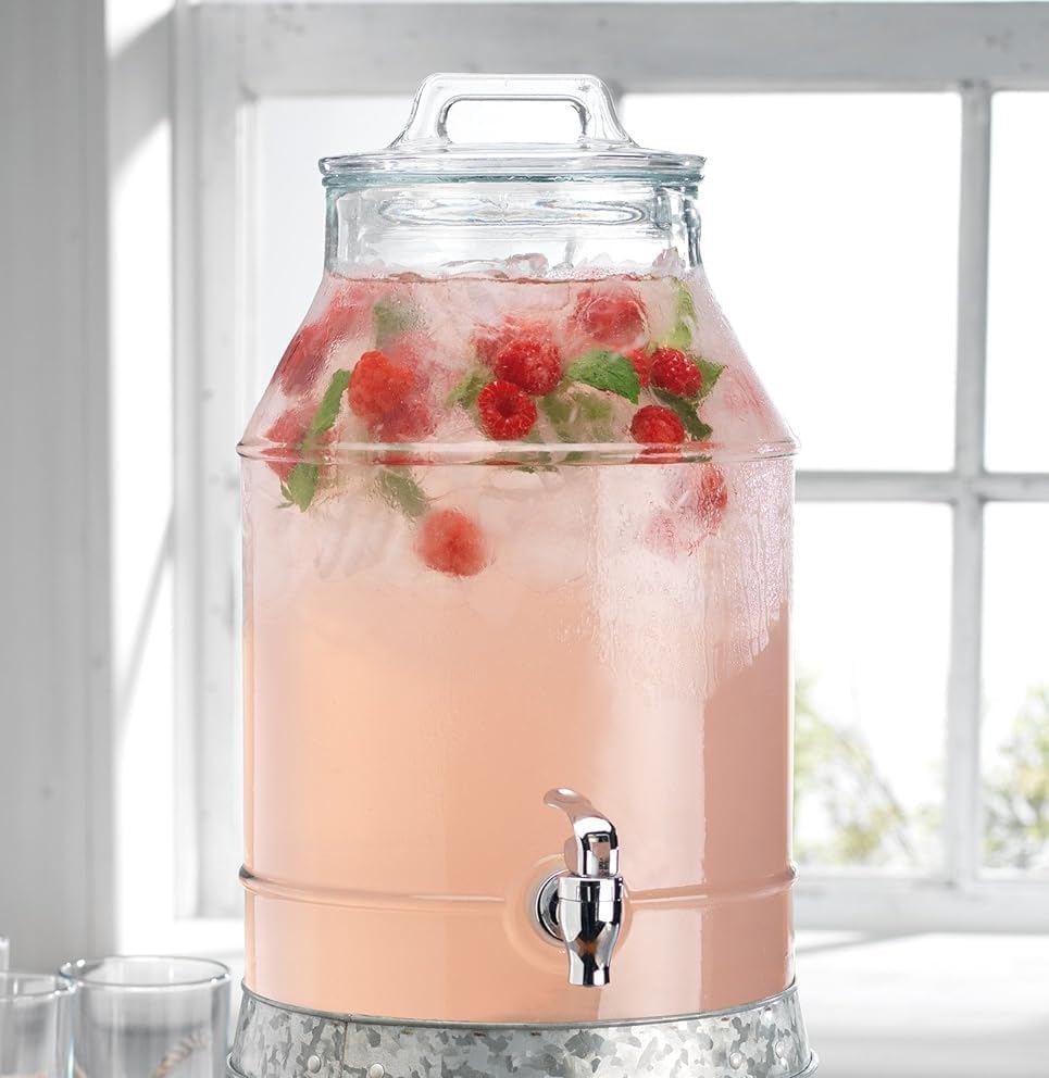 3 Gallon Glass Drink Dispenser for Parties and Gatherings