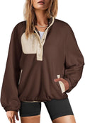 Sweatshirt for Women Oversized Fuzzy Fleece Jacket - Cozy Sherpa