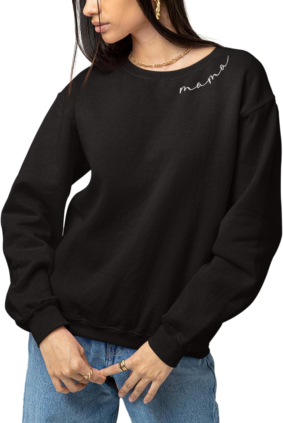 Custom Embroidered Mama Sweatshirt ~ Cozy Chic!