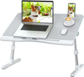 Laptop Bed Desk with Adjustable Heights and Angles - Stable Foldable