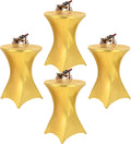 Gold Metallic Cocktail Tablecloth Set - Party Perfect!