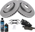 TRQ Front Brake Pad & Rotor Kit - Ceramic G-Coated Complete Kit