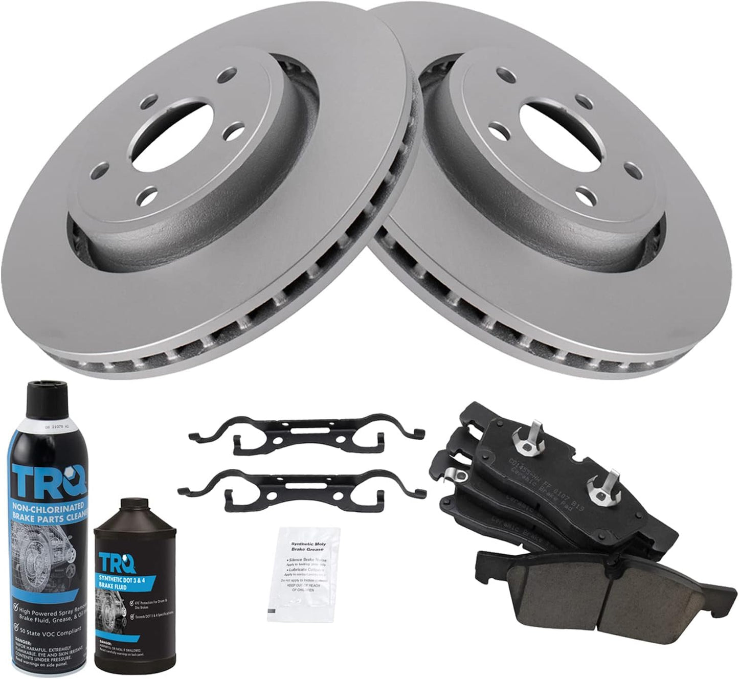 TRQ Front Brake Pad & Rotor Kit for 2011-2016 Dodge Durango