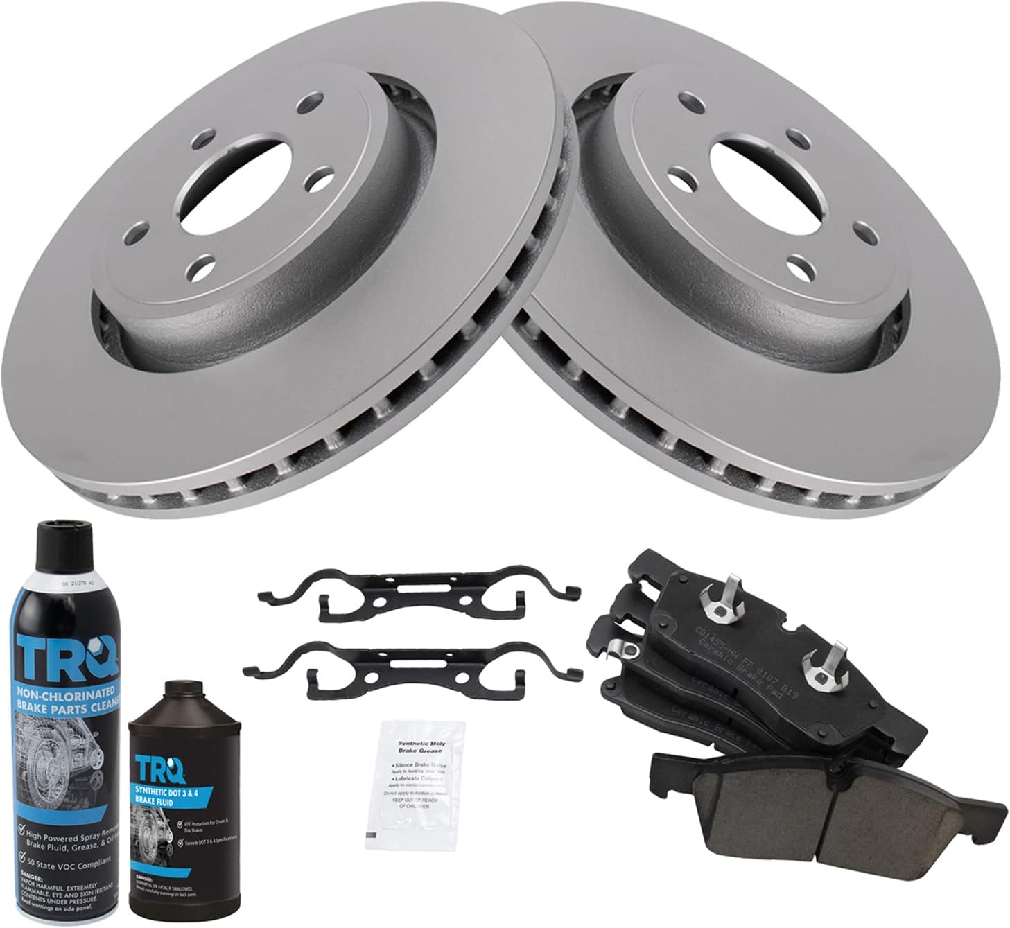 TRQ Front Brake Pad & Rotor Kit for 2011-2016 Dodge Durango